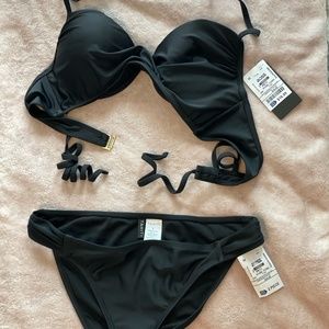 Tahiti Twist Black Pushup Two Piece Bikini